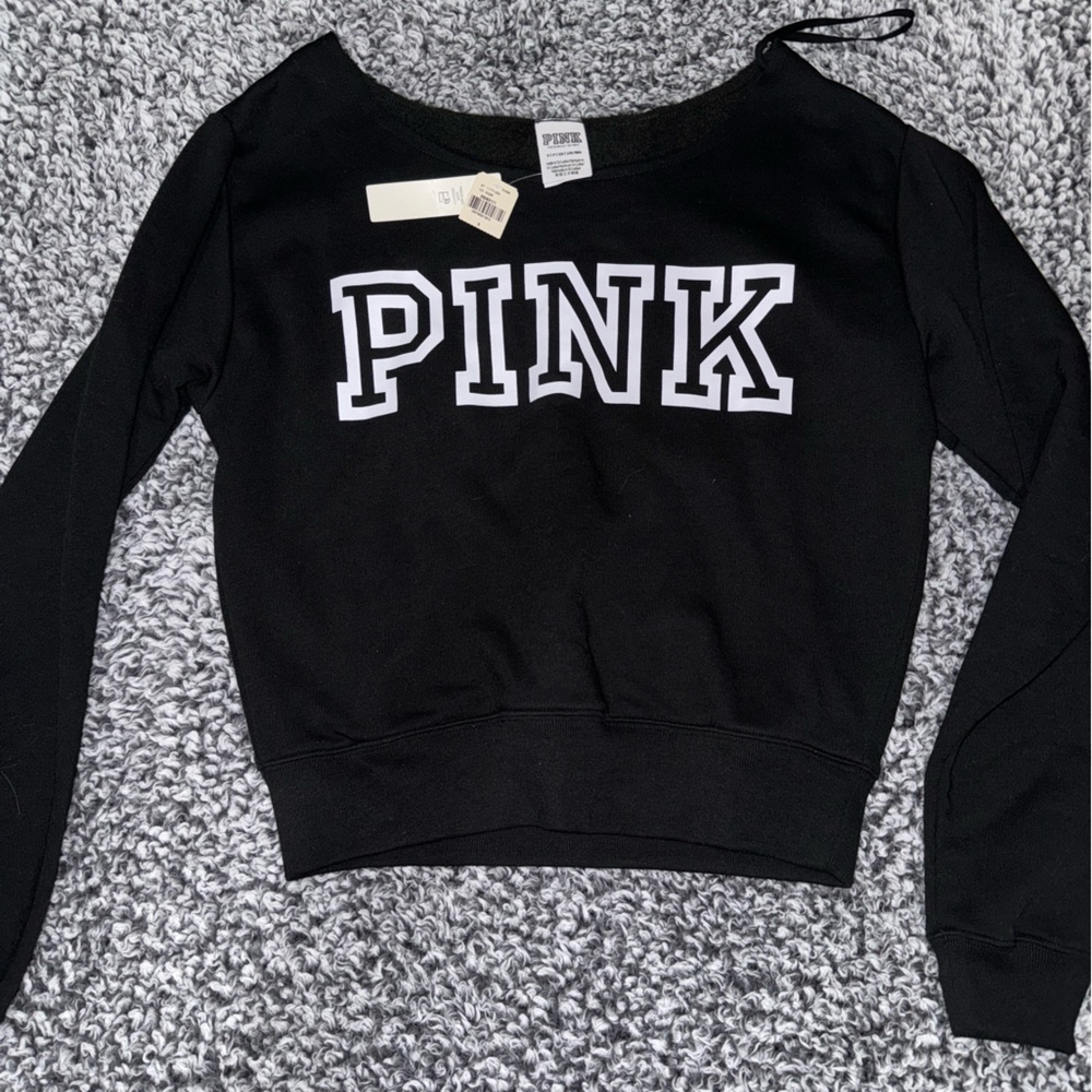PINK cutoff sweatshirt